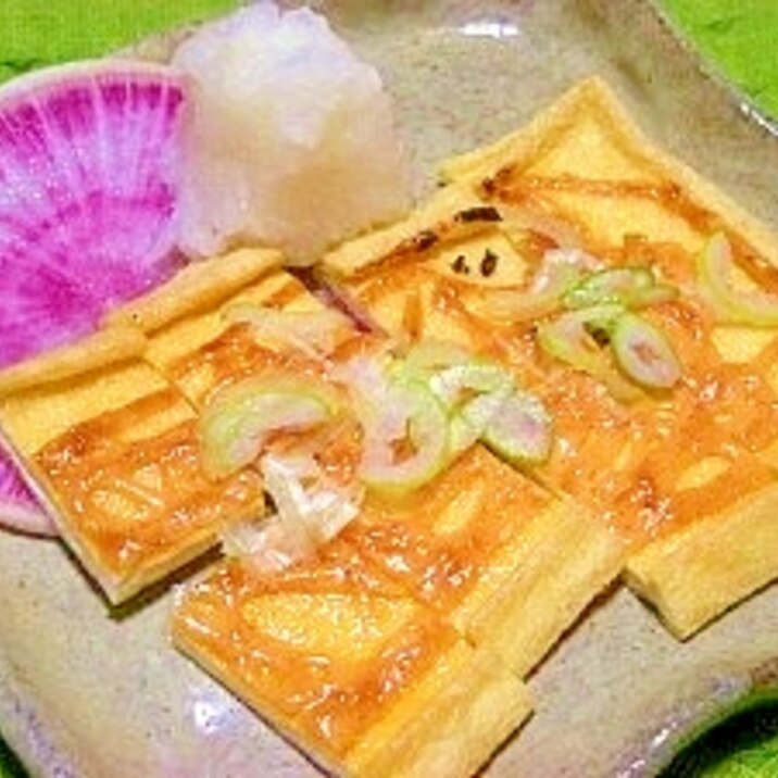 油揚げの明太マヨ焼き